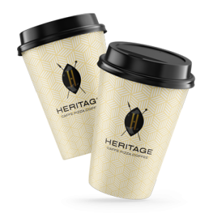 heritage double coffee cup mockup